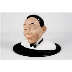 Art Deco Style Waiter Bust on Black Base