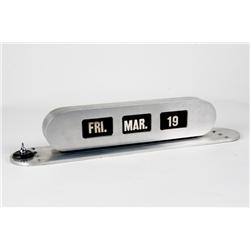 Vintage Mid Century Aluminum Calendar and Pen Holder Set 