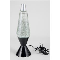 Vintage Glitter Lava Lamp with Black Base 16.5" Tall 