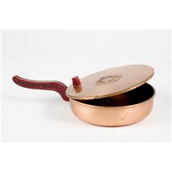 Vintage Copper Frying Pan Ashtray with Catalan Handle