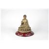Image 1 : Chinese Buddhist Monk Statue on Red Base