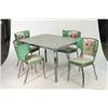 Image 1 : 1950's Atomic Dinning Set with Channel Back Chairs and Glacier Top Table