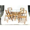Image 1 : Vintage Tiger Bamboo Stick Rattan Dinner (Set) 