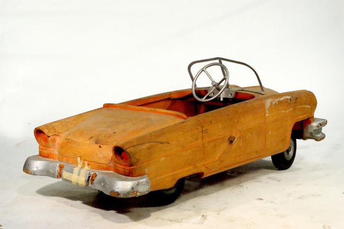 wooden pedal car