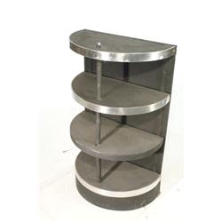 Art Deco 1/2 Round Curio Shelf 