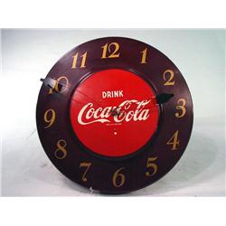 1950's Coca-Cola Store Clock with Painted Face