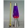 Image 1 : Mid Size Silver Base Lava Lamp with Purple/Red Lava Combo 