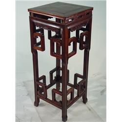 Walnut Asian Style Pedestal