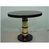 Image 1 : Pre-War Round Lacquer Black Table with Brass Column