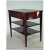 Image 1 : High Style Dark Wood End Table with Drawer