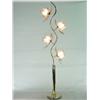 Image 1 : Extra Large Brass Tree Floor Lamp with 4 Glass Floral Fixtures