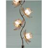 Image 2 : Extra Large Brass Tree Floor Lamp with 4 Glass Floral Fixtures