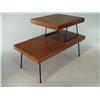 Image 1 : 1950's Mid Century 2-Tier End Table with Iron legs