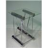 Image 1 : Vintage Designer Chrome End Table