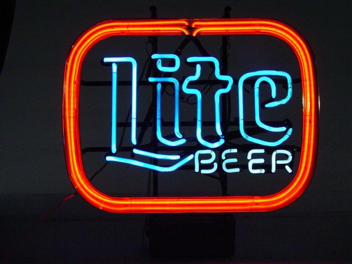 Vintage Miller Lite "Lite Beer" Neon Bar Sign