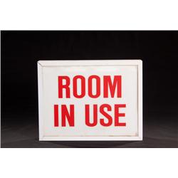 Vintage "Room In Use" Light Up Motel Sign Boom Boom Room