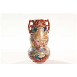 Art Pottery Oriental Vase with Buddhist 