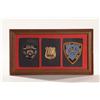 Image 1 : Vintage New York Badge and Patch Set in Shadowbox