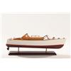 Image 1 : Vintage Wooden Speed Boat Model on Base
