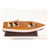 Image 2 : Vintage Wooden Speed Boat Model on Base