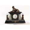 Image 1 : Granite Egyptian Mantle Clock with Bronze Pharaoh Statue 