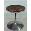 Image 1 : Vintage Leopard Print Vanity Stool with Chrome Base