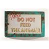 Image 1 : PLANET of the APES Screen Used "Please Do Not Feed The Animals" Paper Sign 20" X 17"