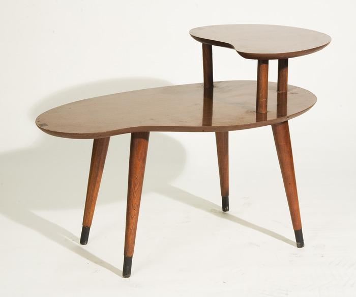Vintage 1950's 2Tier Kidney Shaped Side Table