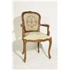 Image 1 : Queen Anne Style Arm Chair with Hand Stitched Seat Cover 