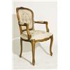 Image 1 : Queen Anne Style Arm Chair with Hand Stitched Seat Cover 