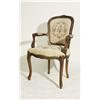 Image 1 : Queen Anne Style Arm Chair with Hand Stitched Seat Cover 