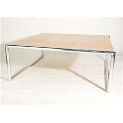 Post Modern Tubular Chrome Coffee Table 