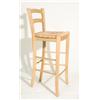 Image 1 : Blonde Barstool with Wicker Seat and Slated Backrest