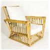 Image 1 : Rustic Yellow Painted Stick Rattan Lounge Chair 