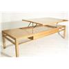 Image 1 : Vintage 1950's Blonde Rectangular Coffee Table with Hinged Pull Up Top