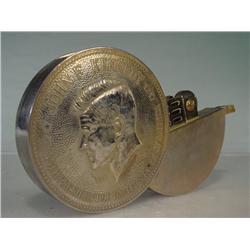 JFK 50 Cent Coin Table Lighter 10" Diameter