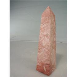 Pink Granite Obelisk Desk Sculpture 10"