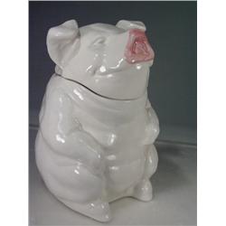 Ceramic Pig Cookie Jar by Laurie Gates 1996
