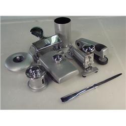 Ultra Modern Steel Chrome Desk Set by "El Cosco"