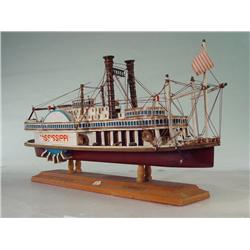 Southern Style Wooden Mississippi Steamboat Model