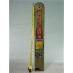 Vintage 1 Cent Green Enamel Candy Machine 