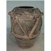 Image 1 : Large Pottery Vase with Rope Pattern Laid on Top 18" Tall