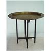 Image 1 : Folding Asian Table with Brass Tray Top 27" Tall