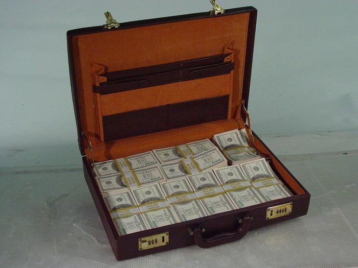 Yakuza Japanese Slim Briefcase with Prop Money