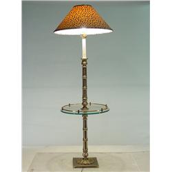 Vintage Bronze Cigar Table/Floor Lamp 60" Tall