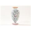 Image 1 : Large Milk Glass Vase with Hand Painted Floral Along the Front