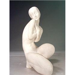 Abstract Nude Female Statue (Unpainted) 13" tall