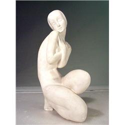 Abstract Nude Female Statue (Unpainted) 13" tall