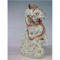 Ceramic Chinese New Year Dragon 13" Tall