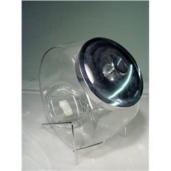 Store Display Glass Candy Jar with Chrome Stand